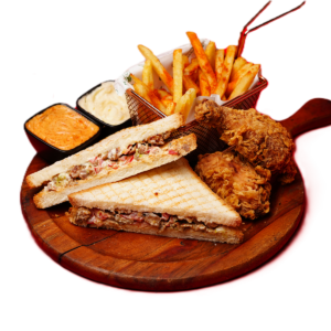 Broasted [2 pieces] with Sandwich and Fries